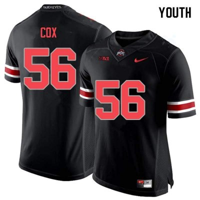 Youth Ohio State Buckeyes #56 Aaron Cox Blackout Nike NCAA College Football Jersey Fashion NZM8244LA